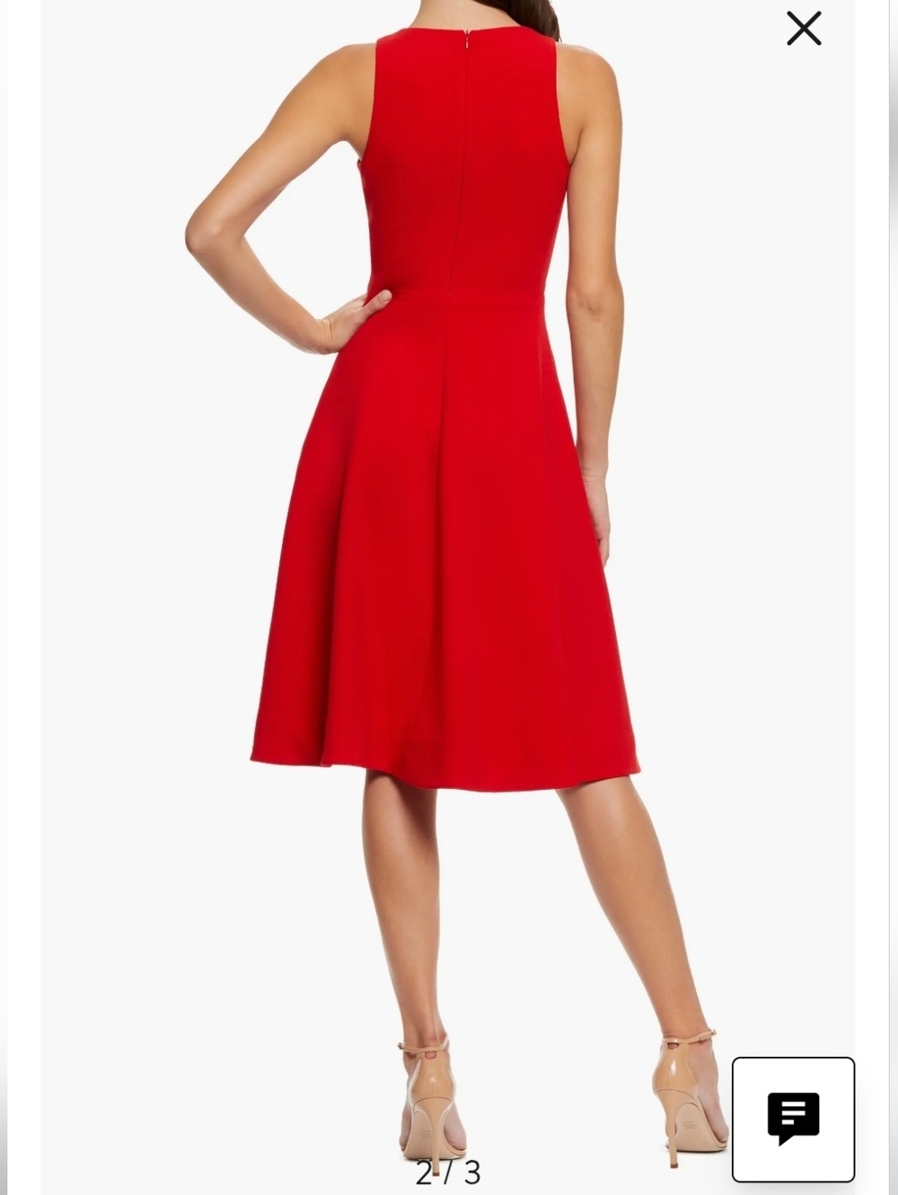 Dress the  L population catalina Rouge fit and flare red vneckline dress size L - Picture 5 of 17